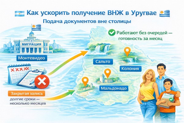 Получение ВНЖ в регионах Уругвая